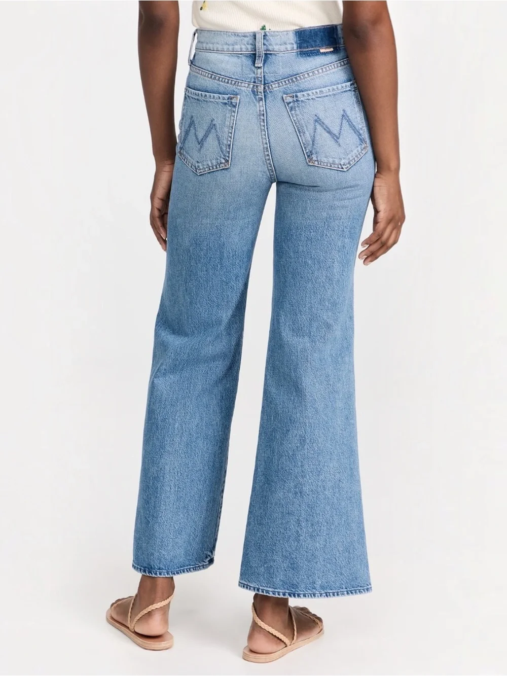MOTHER Superior The Tomcat Roller Jeans Sz 29 Pretty Is As Pretty Does Wide Leg - Picture 4 of 16
